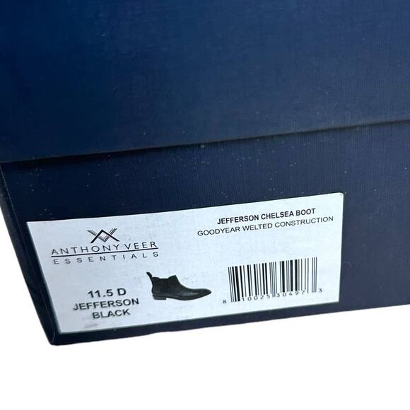Anthony Veer Jefferson Chelsea Boot Black Men's Size 11.5 D New In Box - Picture 10 of 10